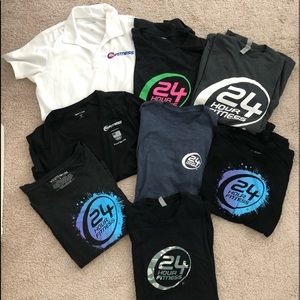 Lot of 24 Hour Fitness T shirts